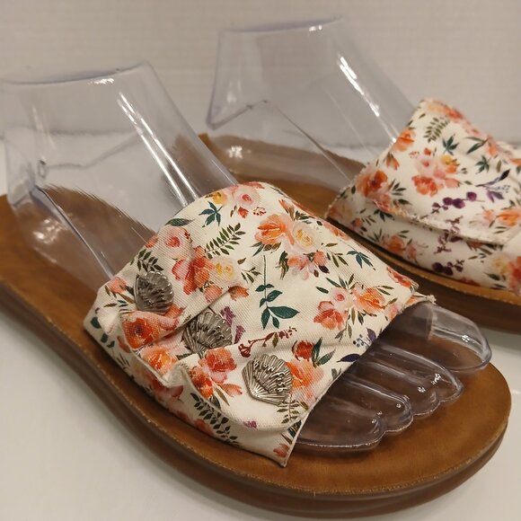 Blowfish Malibu Sunrise Floral Slide Slip On Sandals Size 9 M - Picture 2 of 8